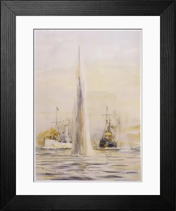 Framed Print : Chasing a U-Boat 1915 Framed Print : Chasing a U-Boat 1915