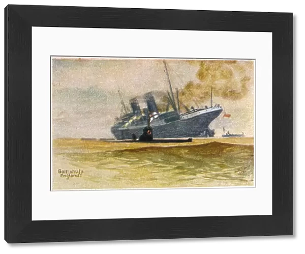 U-Boat and Victim 1915