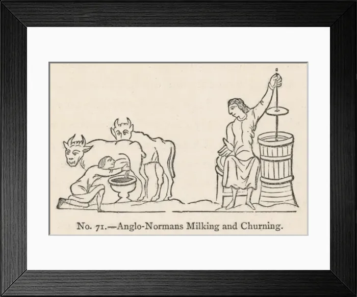 Framed Print : Milking & Churning Framed Print : Milking & Churning