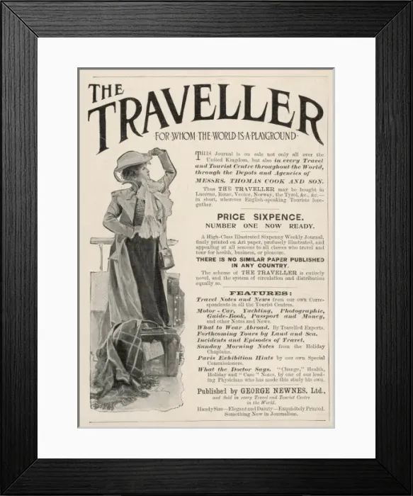 Framed Print : Traveller Ad 1900 Framed Print : Traveller Ad 1900