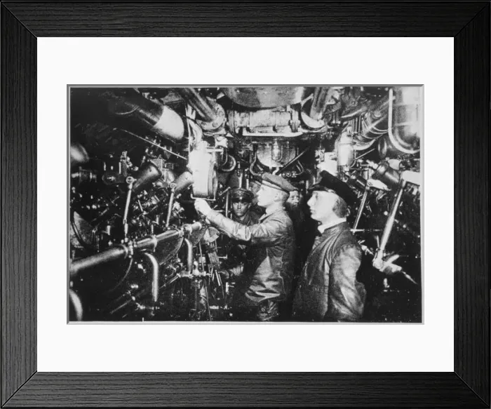 Framed Print : U-Boat Motor Room Framed Print : U-Boat Motor Room