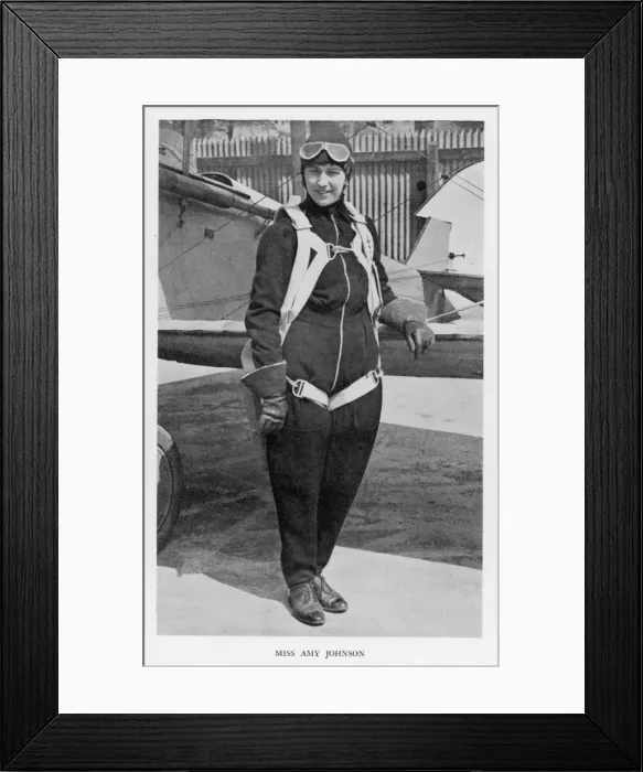 Framed Print : Amy Johnson - Aviator Framed Print : Amy Johnson - Aviator