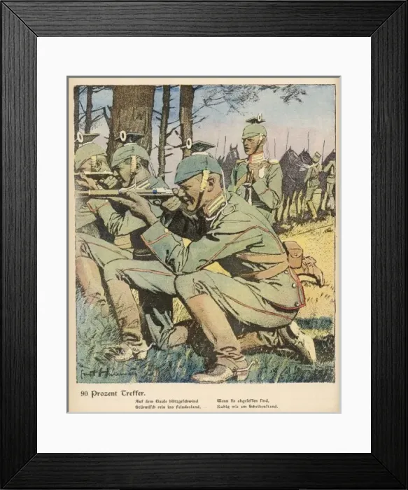 Framed Print : German Riflemen / 1914 Framed Print : German Riflemen / 1914