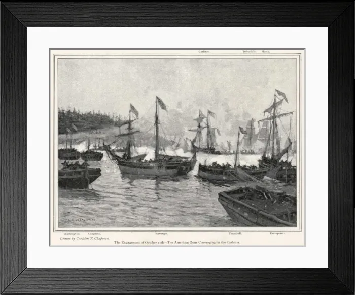 Framed Print : Lake Champlain Battle Framed Print : Lake Champlain Battle