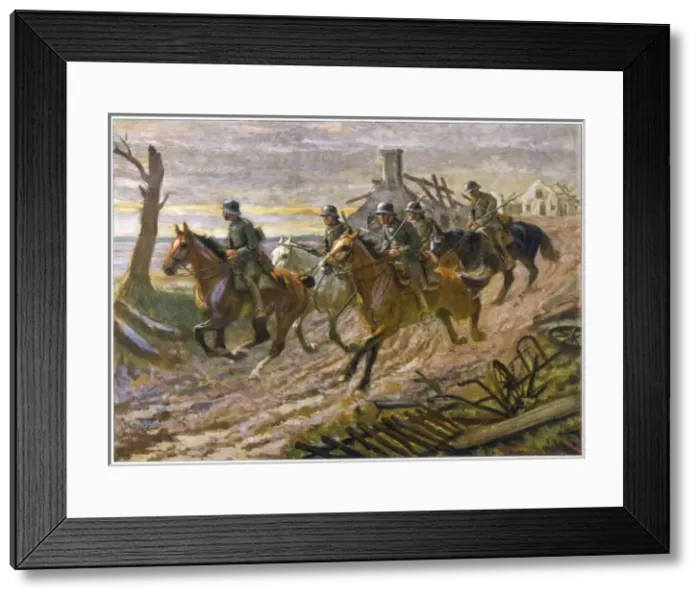 Framed Print : German Cavalry Patrol Framed Print : German Cavalry Patrol