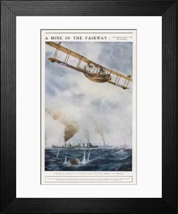 Framed Print : Seaplane Fire at Mine Framed Print : Seaplane Fire at Mine