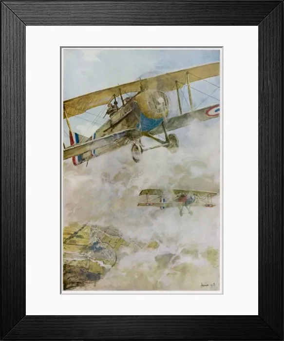 Framed Print : French Spads on Patrol Framed Print : French Spads on Patrol