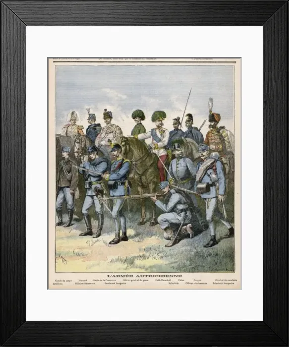 Framed Print : Austrian Uniforms 1892 Framed Print : Austrian Uniforms 1892