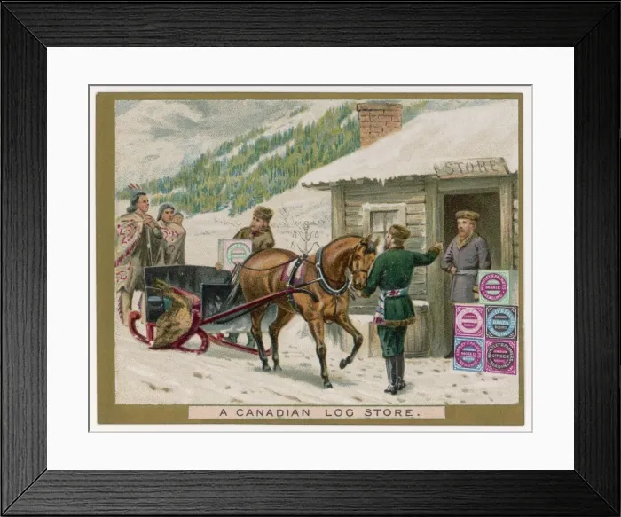 Framed Print : Huntley Canada Log 1890 Framed Print : Huntley Canada Log 1890