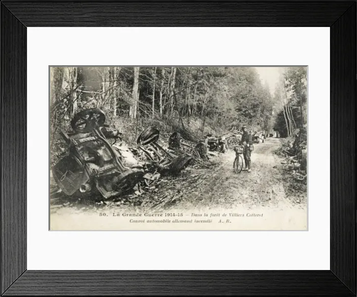 Framed Print : 1914 / German Convoy Burnt Framed Print : 1914 / German Convoy Burnt