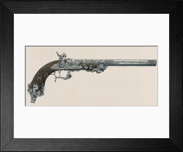 Framed Print : Decorative Pistol 1851 Framed Print : Decorative Pistol 1851