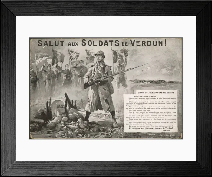 Framed Print : 1916 / Verdun Salute Framed Print : 1916 / Verdun Salute