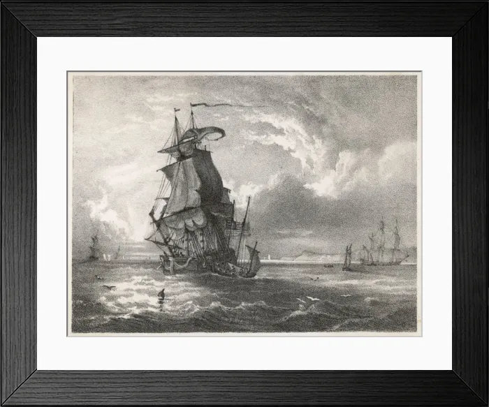 Framed Print : Ship Off the Coast Framed Print : Ship Off the Coast