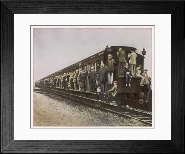 Framed Print : Rail Strike / Germany / 1922 Framed Print : Rail Strike / Germany / 1922