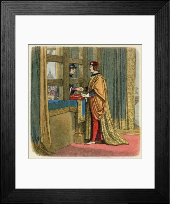 Framed Print : Edward IV Meets Louis XI Framed Print : Edward IV Meets Louis XI