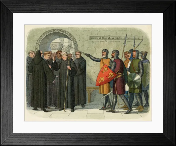 Framed Print : Monks Expelled / 1207 Framed Print : Monks Expelled / 1207