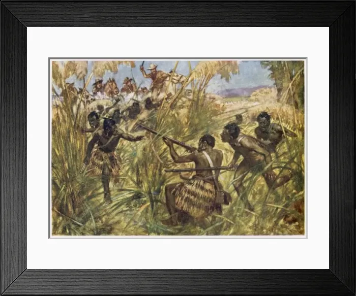 Framed Print : Witchell  /  Maori Attack