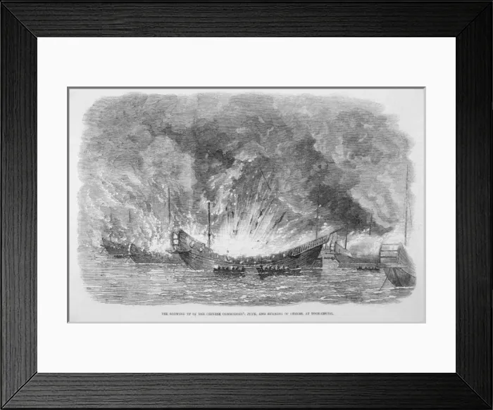 Framed Print : Taeping / Junks Destroyed Framed Print : Taeping / Junks Destroyed