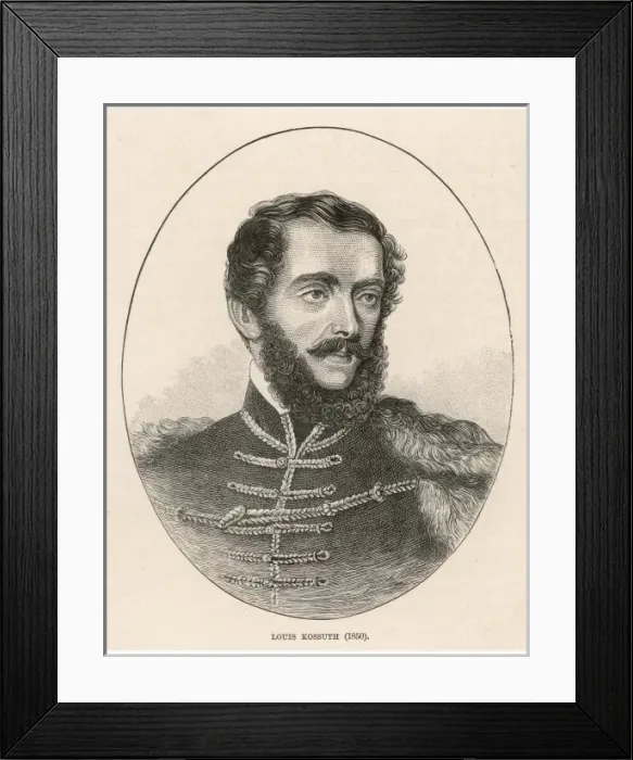 Framed Print : Lajos Kossuth / Military Framed Print : Lajos Kossuth / Military