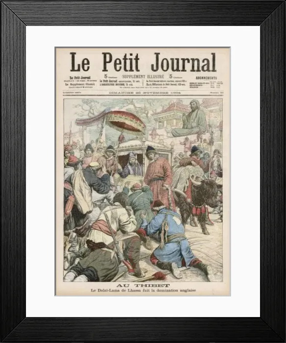 Framed Print : Dalai Lama Flees British
