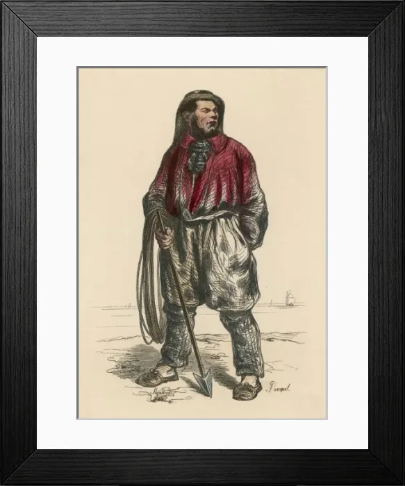 Framed Print : French Whaler 1850 Framed Print : French Whaler 1850