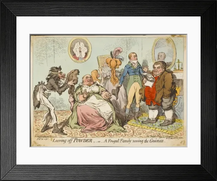 Framed Print : 1795 / Cartoon / Powder Framed Print : 1795 / Cartoon / Powder