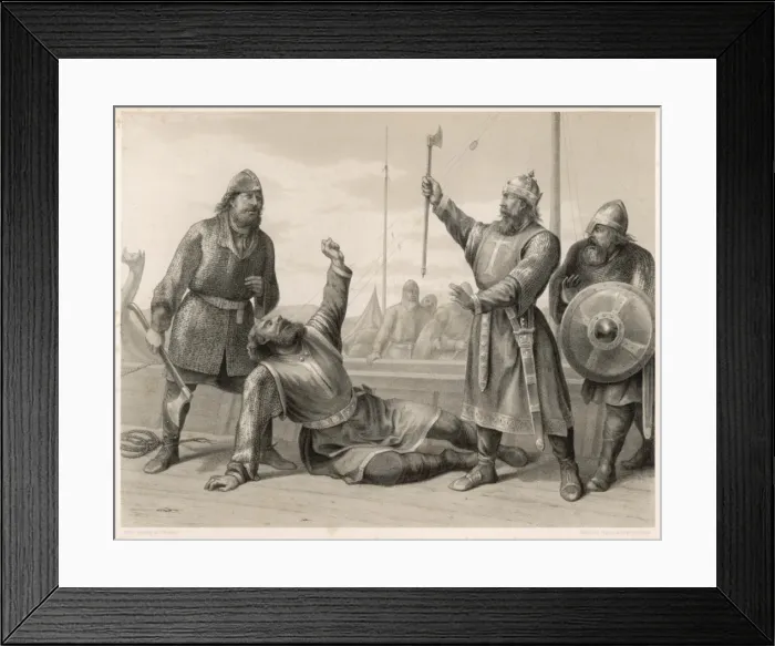 Framed Print : Olaf Defeats Skjalgasson Framed Print : Olaf Defeats Skjalgasson