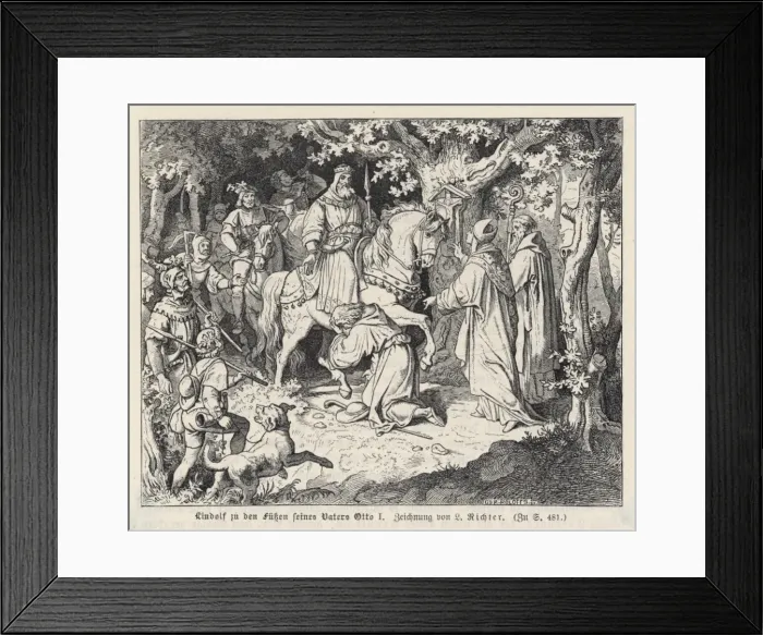 Framed Print : Otto I & Son Lindolf Framed Print : Otto I & Son Lindolf
