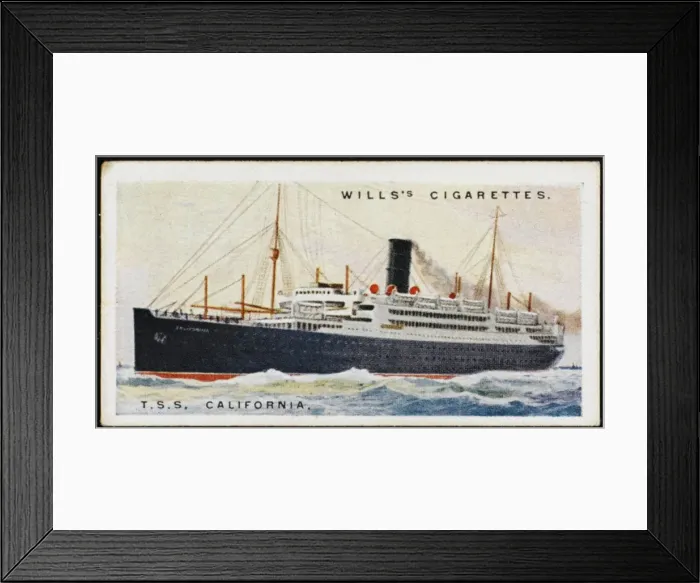Framed Print : STEAMSHIP CALIFORNIA Framed Print : STEAMSHIP CALIFORNIA