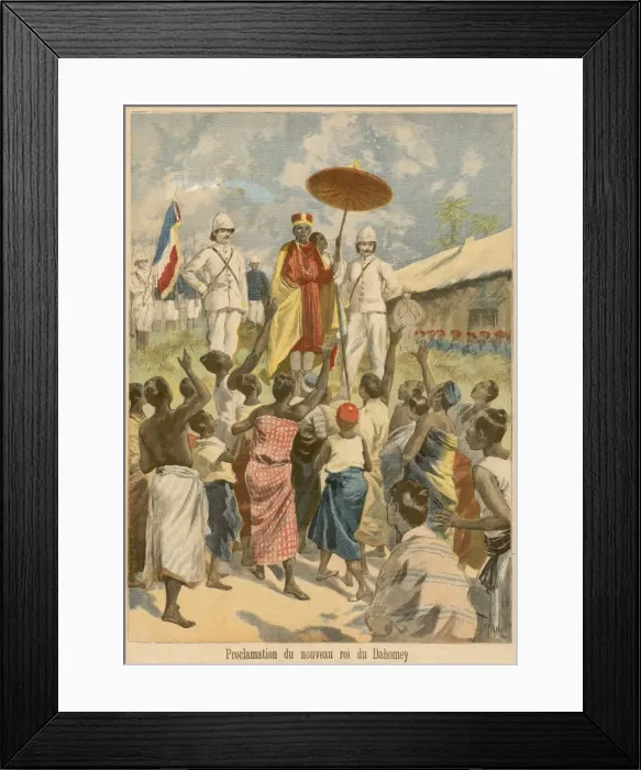 Framed Print : Dahomey / New King / 1894 Framed Print : Dahomey / New King / 1894