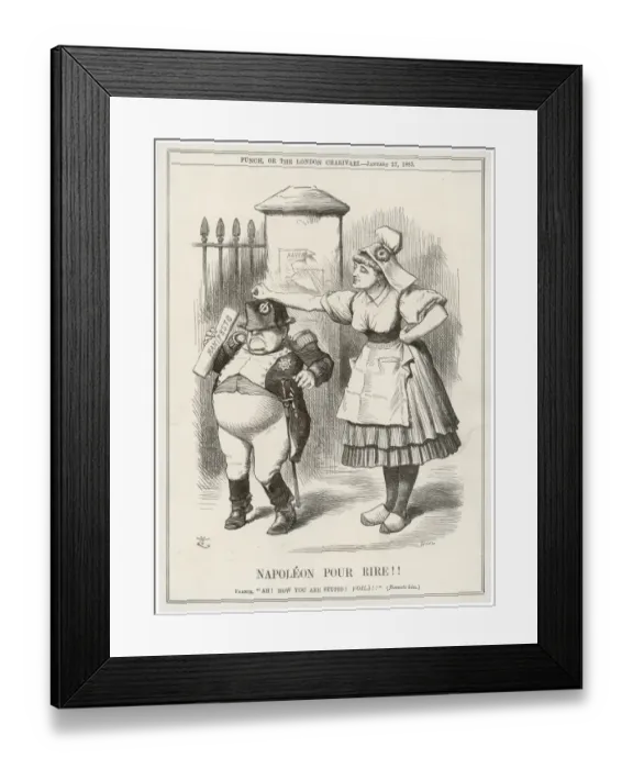 Framed Print : Jcp Bonaparte / Punch 1883 Framed Print : Jcp Bonaparte / Punch 1883