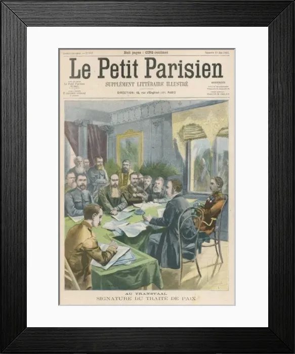 Framed Print : Boer / Peace Treaty / 1902 Framed Print : Boer / Peace Treaty / 1902