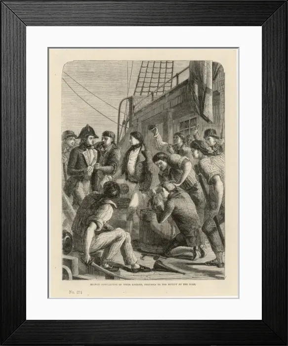 Framed Print : Mutiny on the Nore / 1797 Framed Print : Mutiny on the Nore / 1797