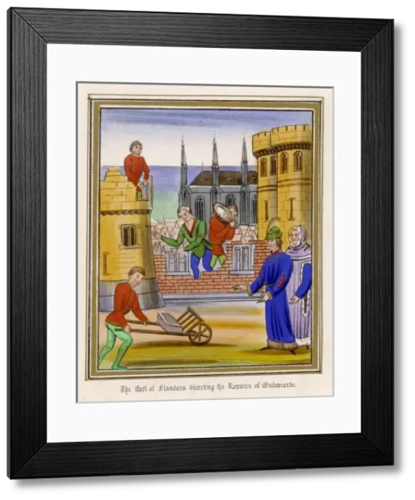 Framed Print : Rebuilding of Oudenarde Framed Print : Rebuilding of Oudenarde