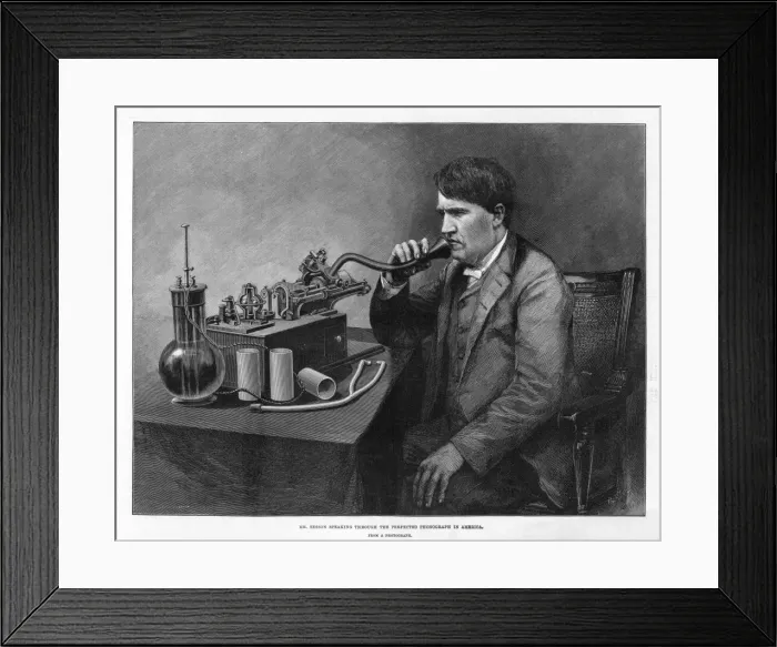 Framed Print : Thomas Edison / Tube Speak Framed Print : Thomas Edison / Tube Speak