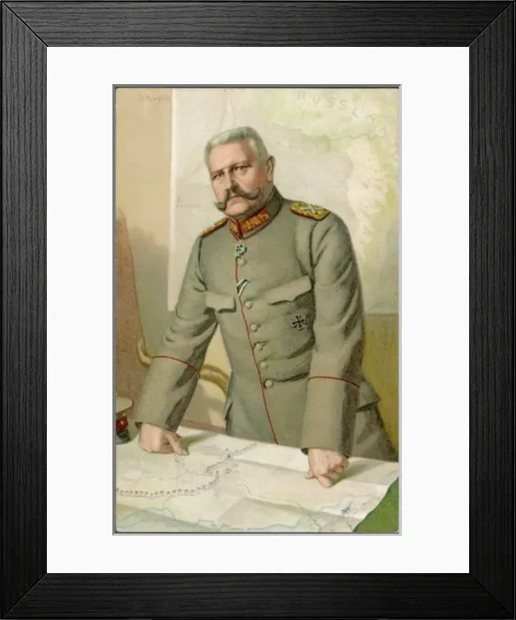 Framed Print : Hindenburg and Map Framed Print : Hindenburg and Map