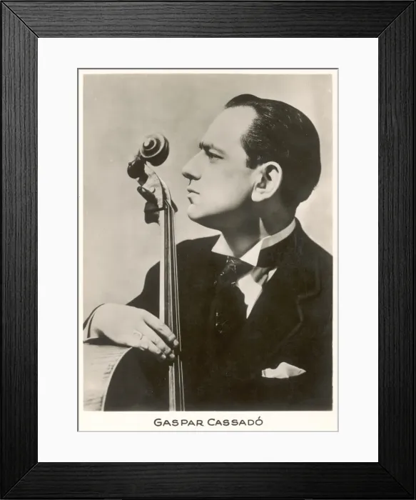 Framed Print : Gaspar Cassado / Postcard Framed Print : Gaspar Cassado / Postcard