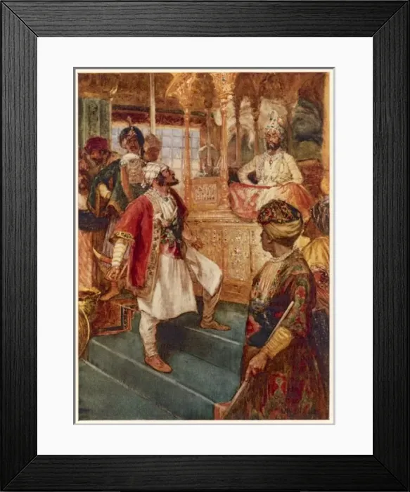 Framed Print : Sivaji Deifies Aurungzeb Framed Print : Sivaji Deifies Aurungzeb