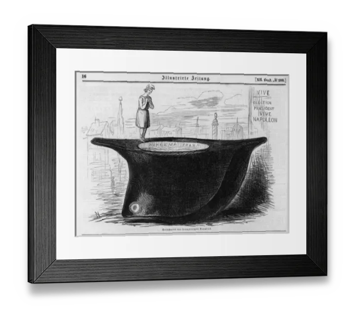Framed Print : Cartoon / Republic Drowns Framed Print : Cartoon / Republic Drowns