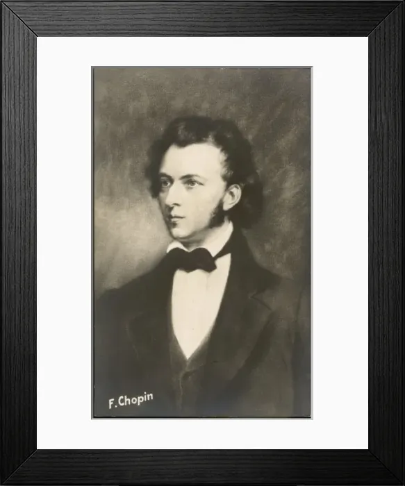 Framed Print : Chopin / Anon Postcard Framed Print : Chopin / Anon Postcard