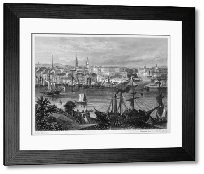 Framed Print : Sweden / Stockholm / C 1840 Framed Print : Sweden / Stockholm / C 1840