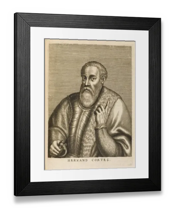 Framed Print : Hernando Cortes  /  Larmessi