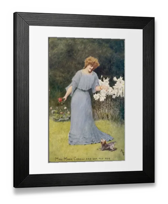Framed Print : Marie Corelli / Pet Dog Framed Print : Marie Corelli / Pet Dog