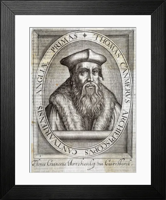 Framed Print : Thos Cranmer / Anon Eng Framed Print : Thos Cranmer / Anon Eng
