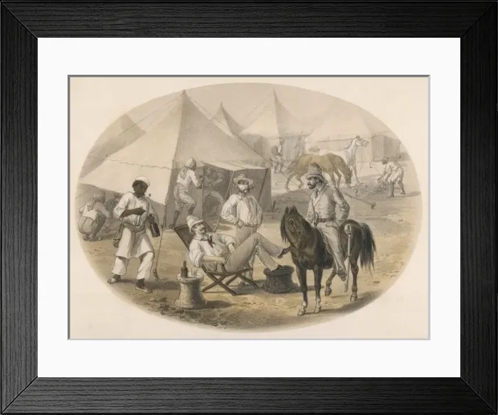 Framed Print : Indian Mutiny, Camp Framed Print : Indian Mutiny, Camp