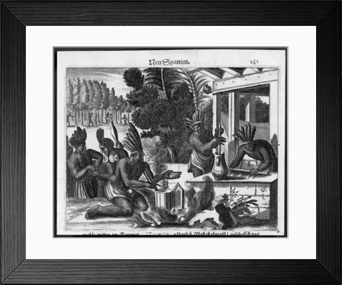 Framed Print : Mexicans Making Drink Framed Print : Mexicans Making Drink