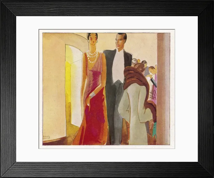 Framed Print : Theatregoers 1929 Framed Print : Theatregoers 1929