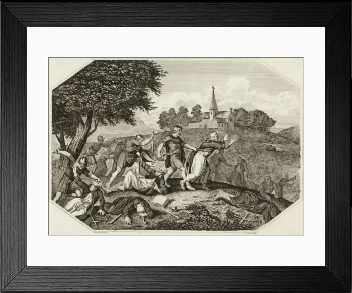Framed Print : Ethelfrith / Massacre / Monk Framed Print : Ethelfrith / Massacre / Monk
