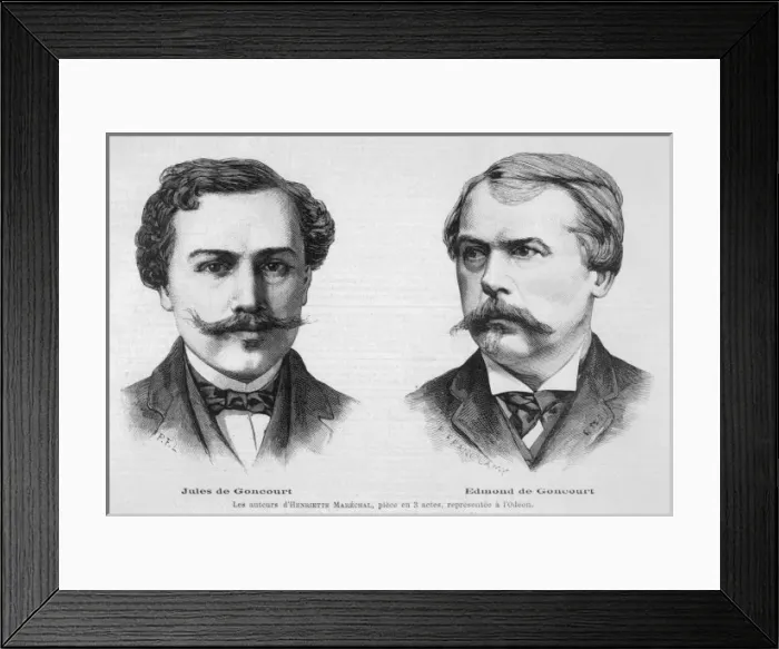 Framed Print : Jules & Edmond Goncourt Framed Print : Jules & Edmond Goncourt