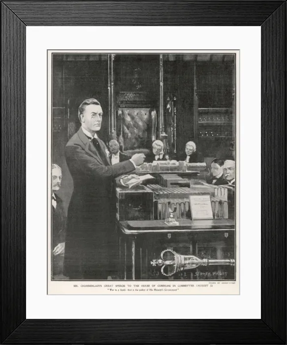 Framed Print : Chamberlain / Commons 1901 Framed Print : Chamberlain / Commons 1901